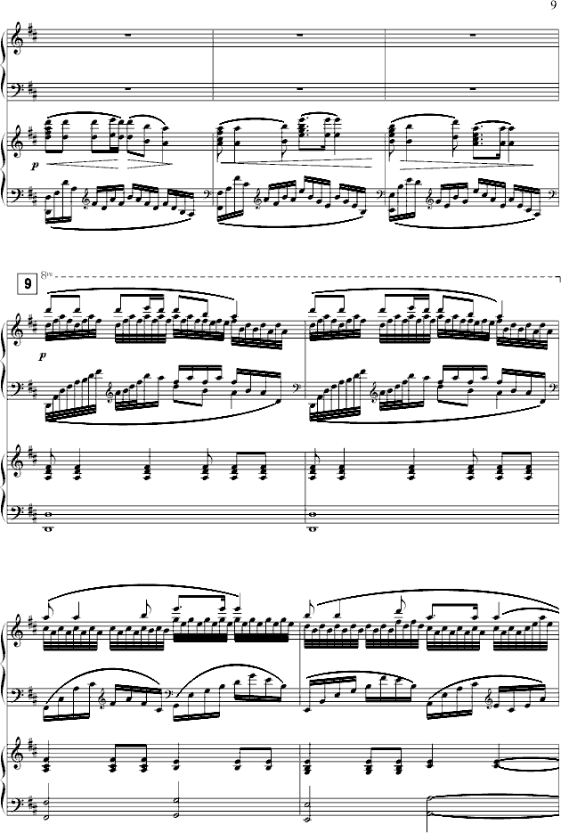 黄河船夫曲钢琴曲谱（图9）