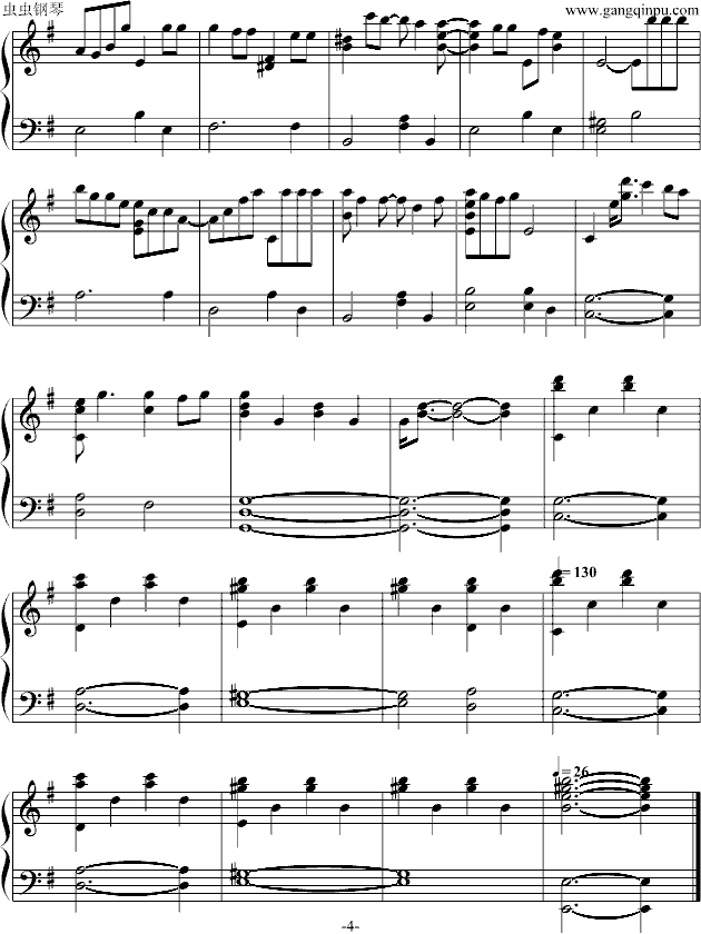 水果篮子钢琴曲谱（图4）