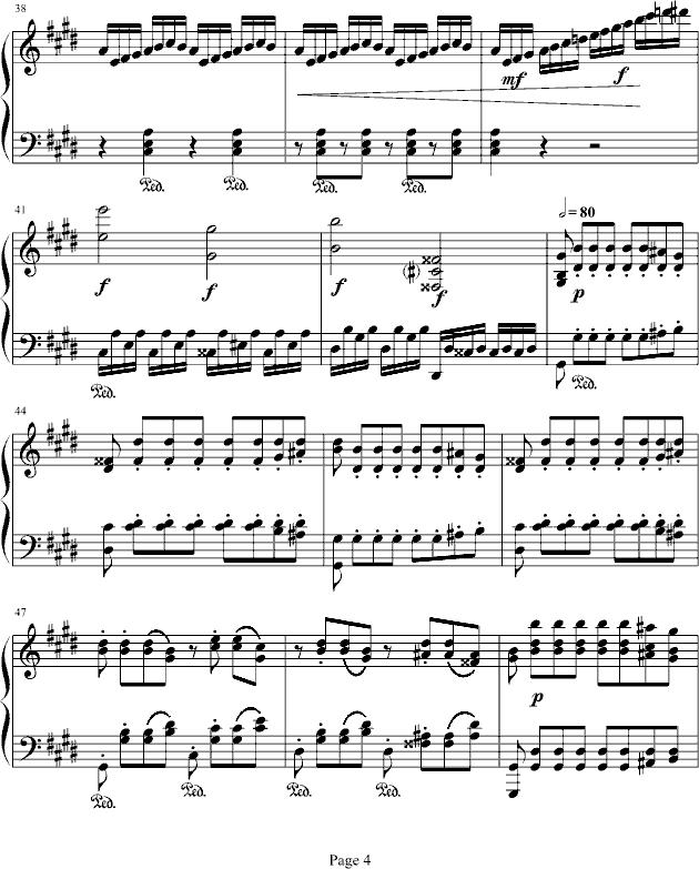 月光奏鸣曲第三乐章钢琴曲谱（图4）