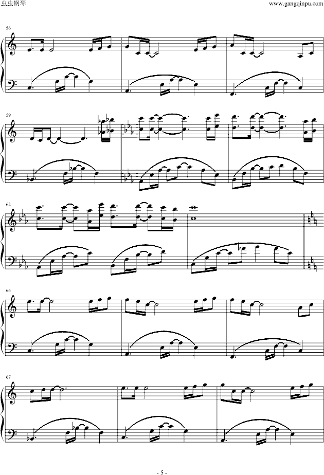 天蝎座(改编)钢琴曲谱（图5）