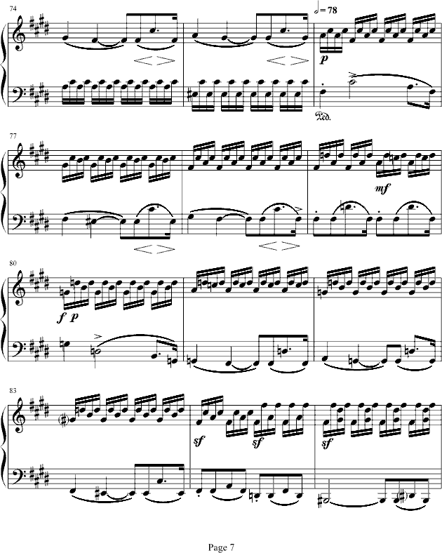 月光奏鸣曲第三乐章钢琴曲谱（图7）