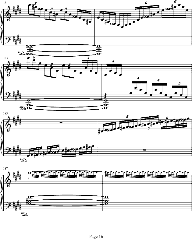 月光奏鸣曲第三乐章钢琴曲谱（图16）