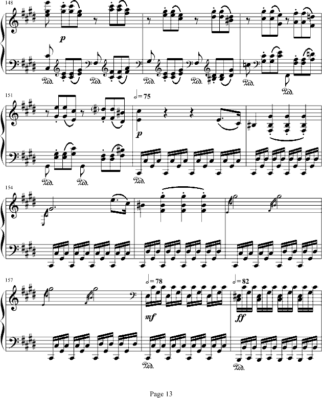 月光奏鸣曲第三乐章钢琴曲谱（图13）