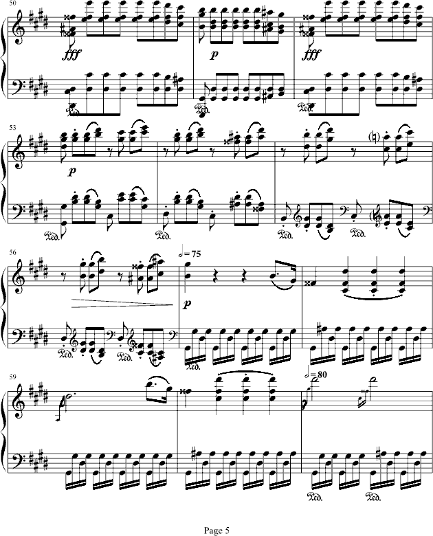 月光奏鸣曲第三乐章钢琴曲谱（图5）
