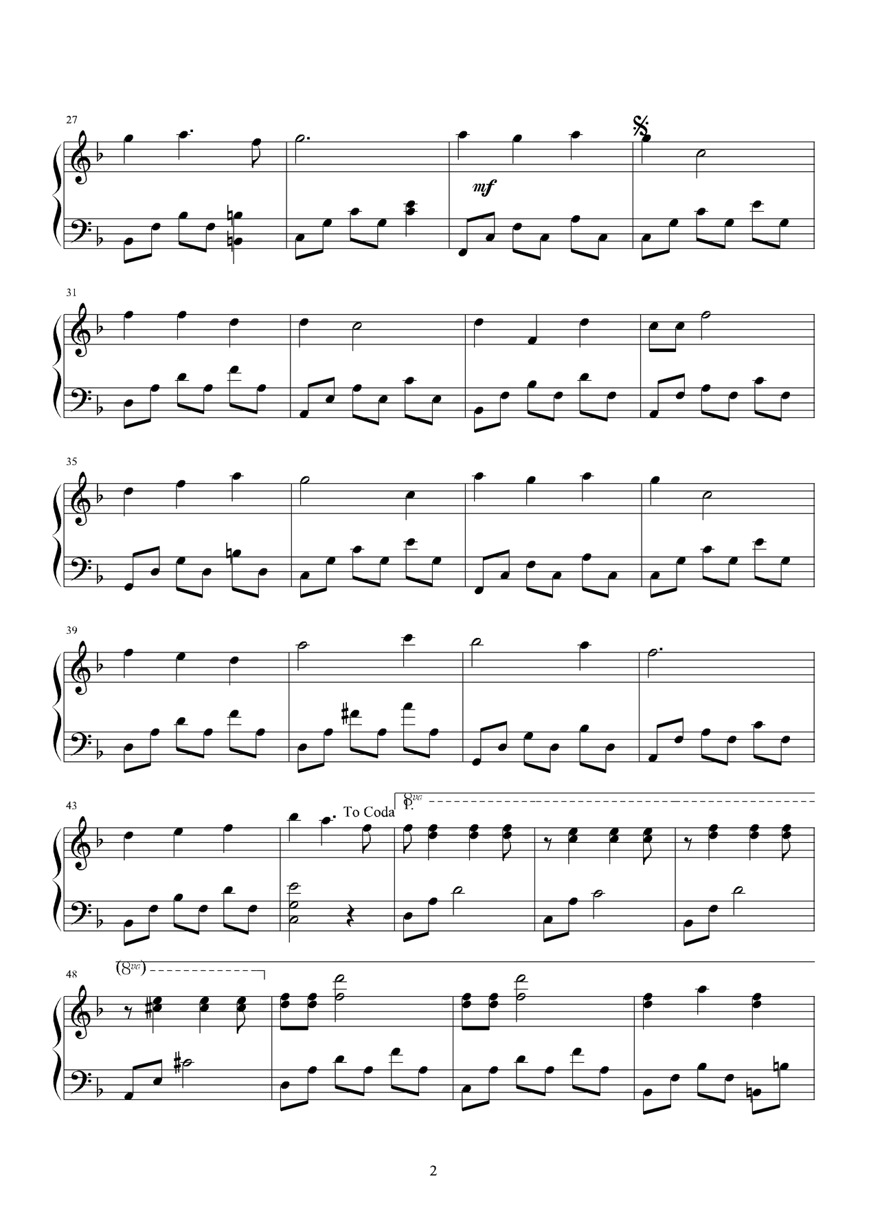 和平日钢琴曲谱（图2）