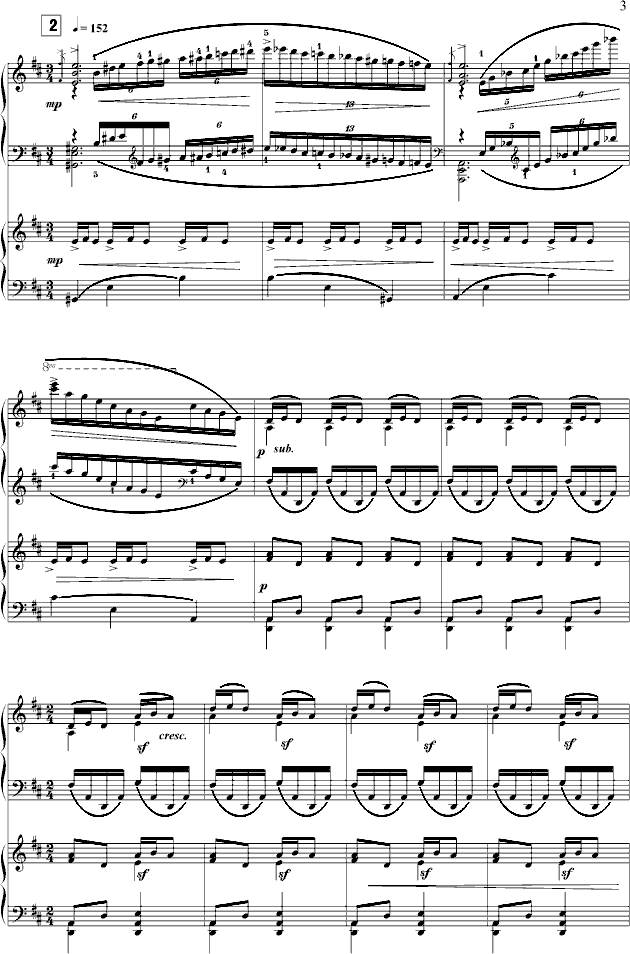 黄河船夫曲钢琴曲谱（图3）