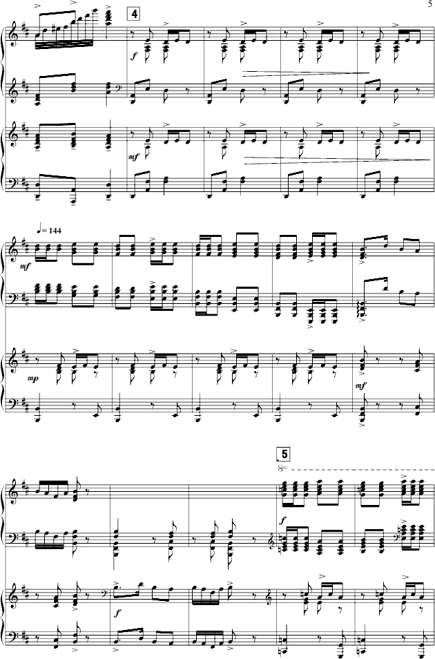 黄河船夫曲钢琴曲谱（图5）