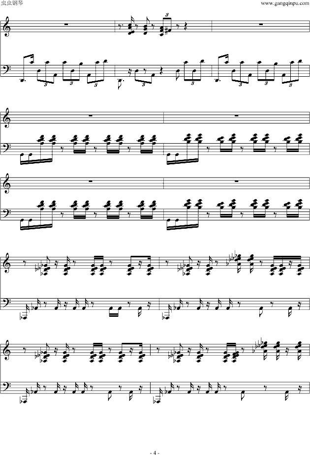 芬克钢琴钢琴曲谱（图4）