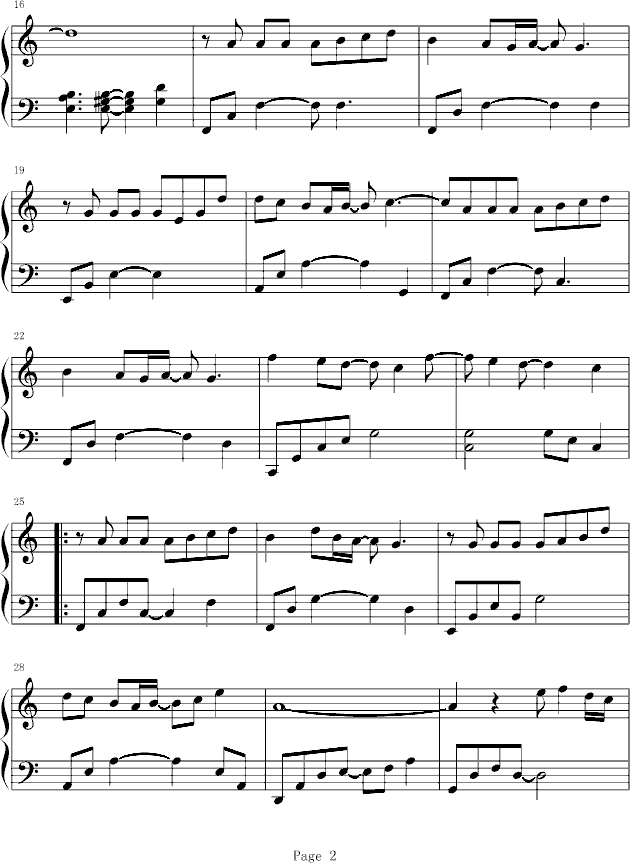 少年钢琴曲谱（图2）