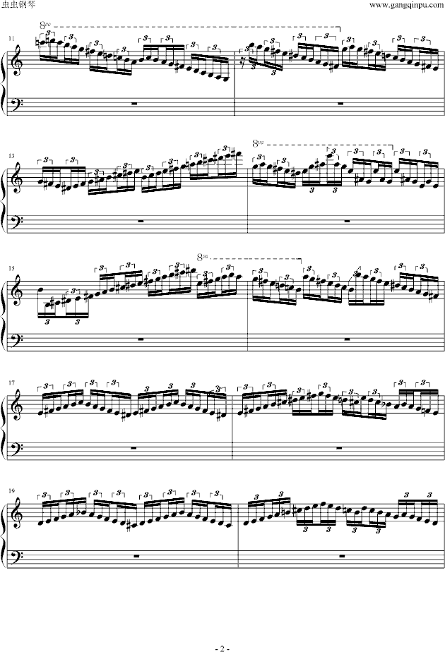 a小调练习曲钢琴曲谱（图2）