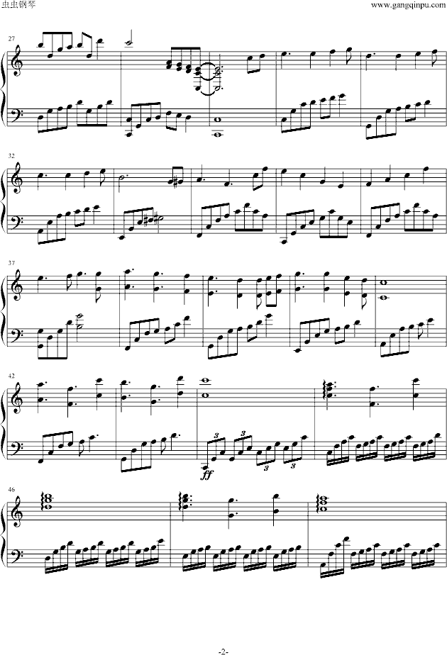 掠过甲板的风钢琴曲谱（图2）