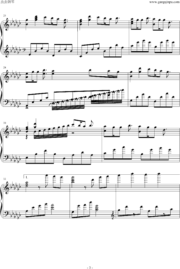 情歌完美演奏版钢琴曲谱（图3）