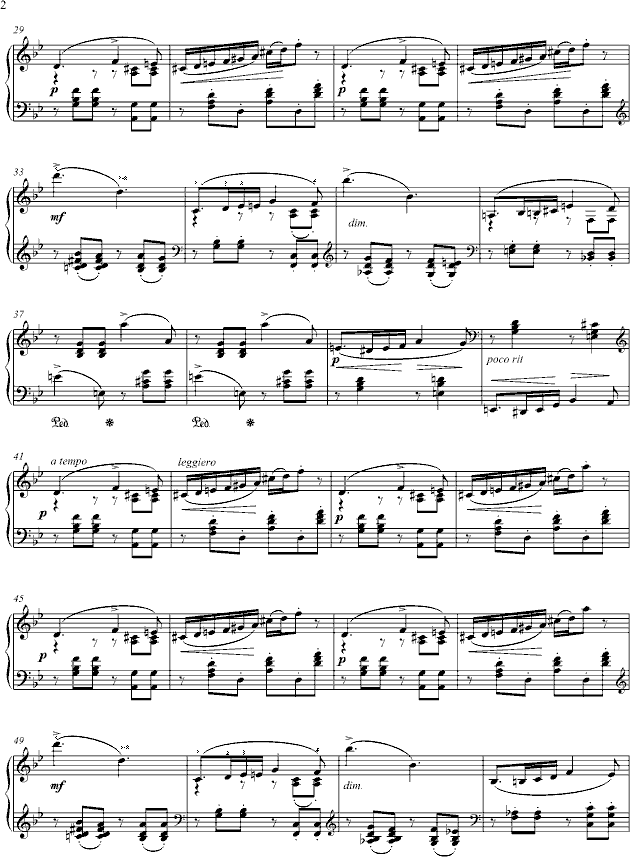 老柴的四季 四月松雪草钢琴曲谱（图2）