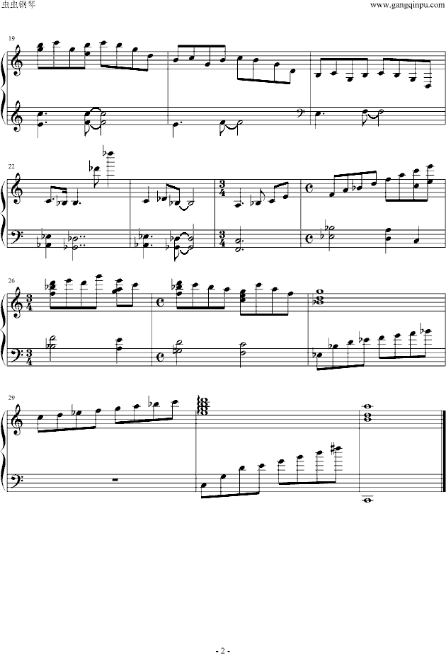 魔卡少女樱－恋心钢琴曲谱（图2）