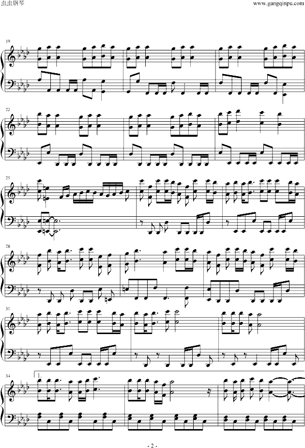 Prisoner of Love钢琴曲谱（图2）