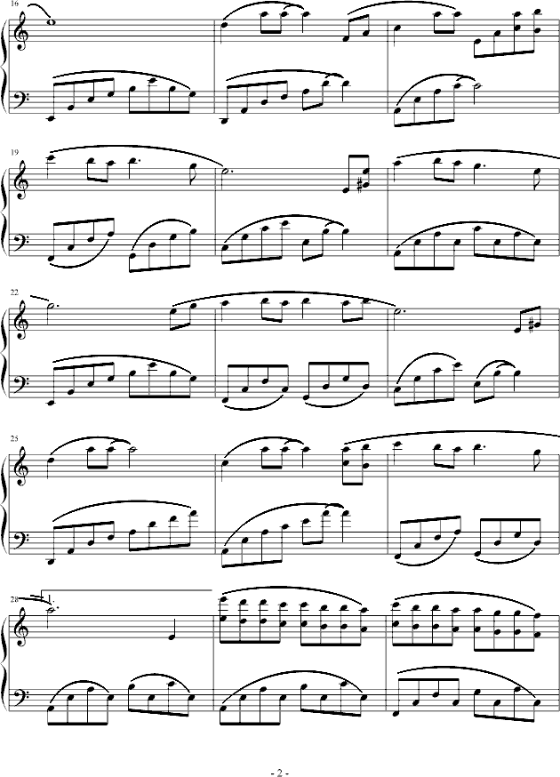 蝶恋—仙剑钢琴曲谱（图2）