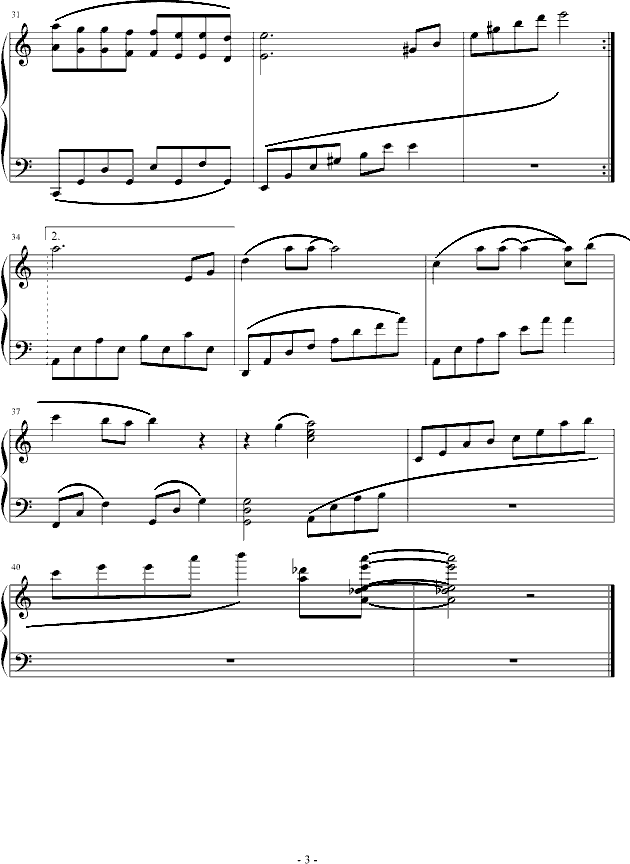 蝶恋—仙剑钢琴曲谱（图3）