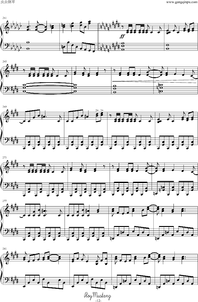 组曲『ニコニコ動画』钢琴曲谱（图12）