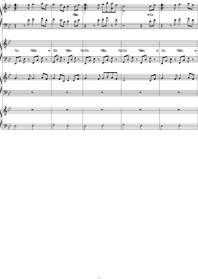 犬夜叉插曲钢琴曲谱（图3）