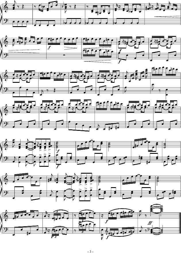 献给爱丽丝-爵士版钢琴曲谱（图3）
