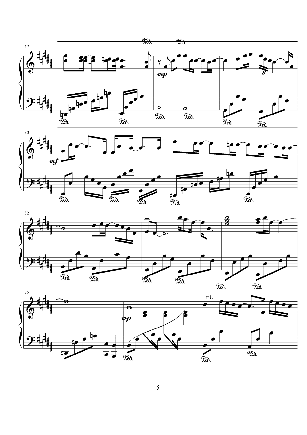 专属天使钢琴曲谱（图5）