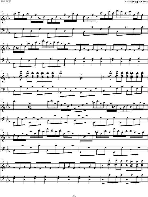 绝望先生插曲Zetsubou no Minuet钢琴曲谱（图2）
