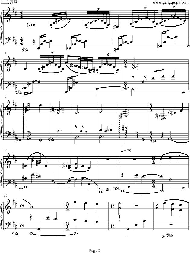Playing love-海上钢琴师经典钢琴曲谱（图2）