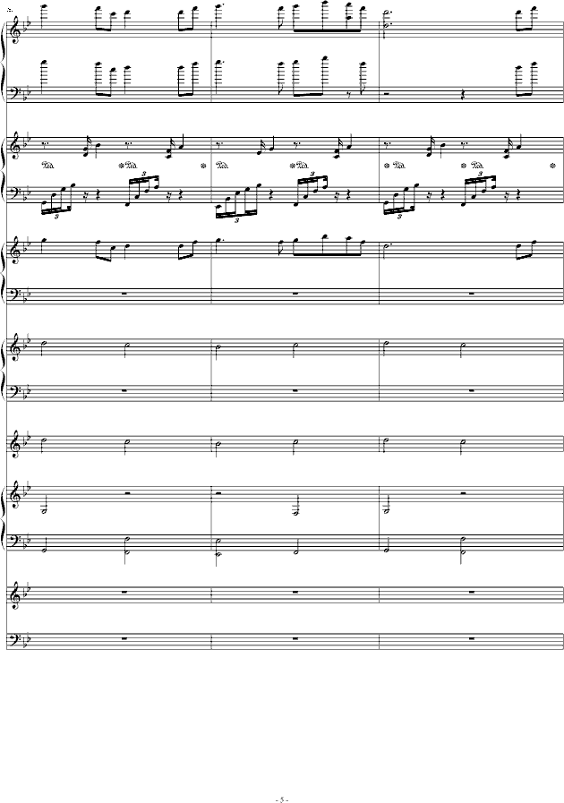 犬夜叉插曲钢琴曲谱（图5）