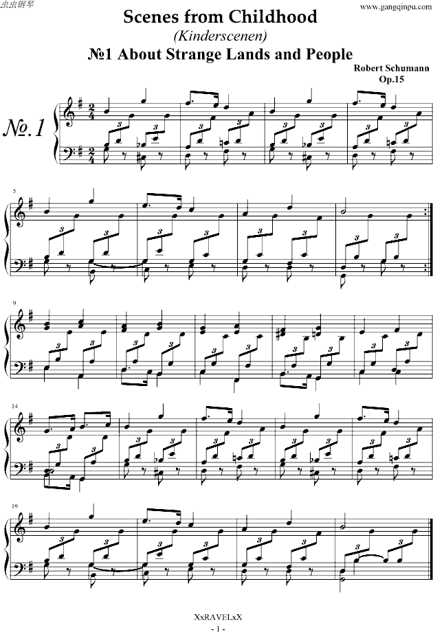 童年情景-1钢琴曲谱（图1）
