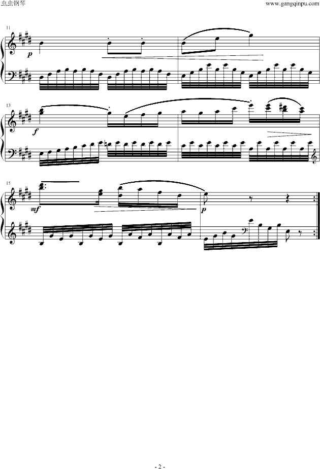 练习曲钢琴曲谱（图2）