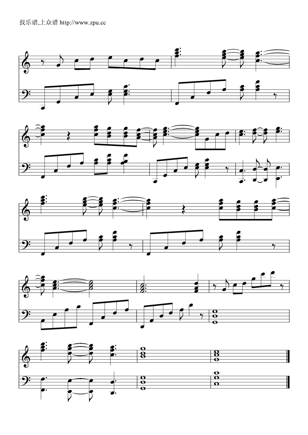 rain钢琴曲谱（图9）