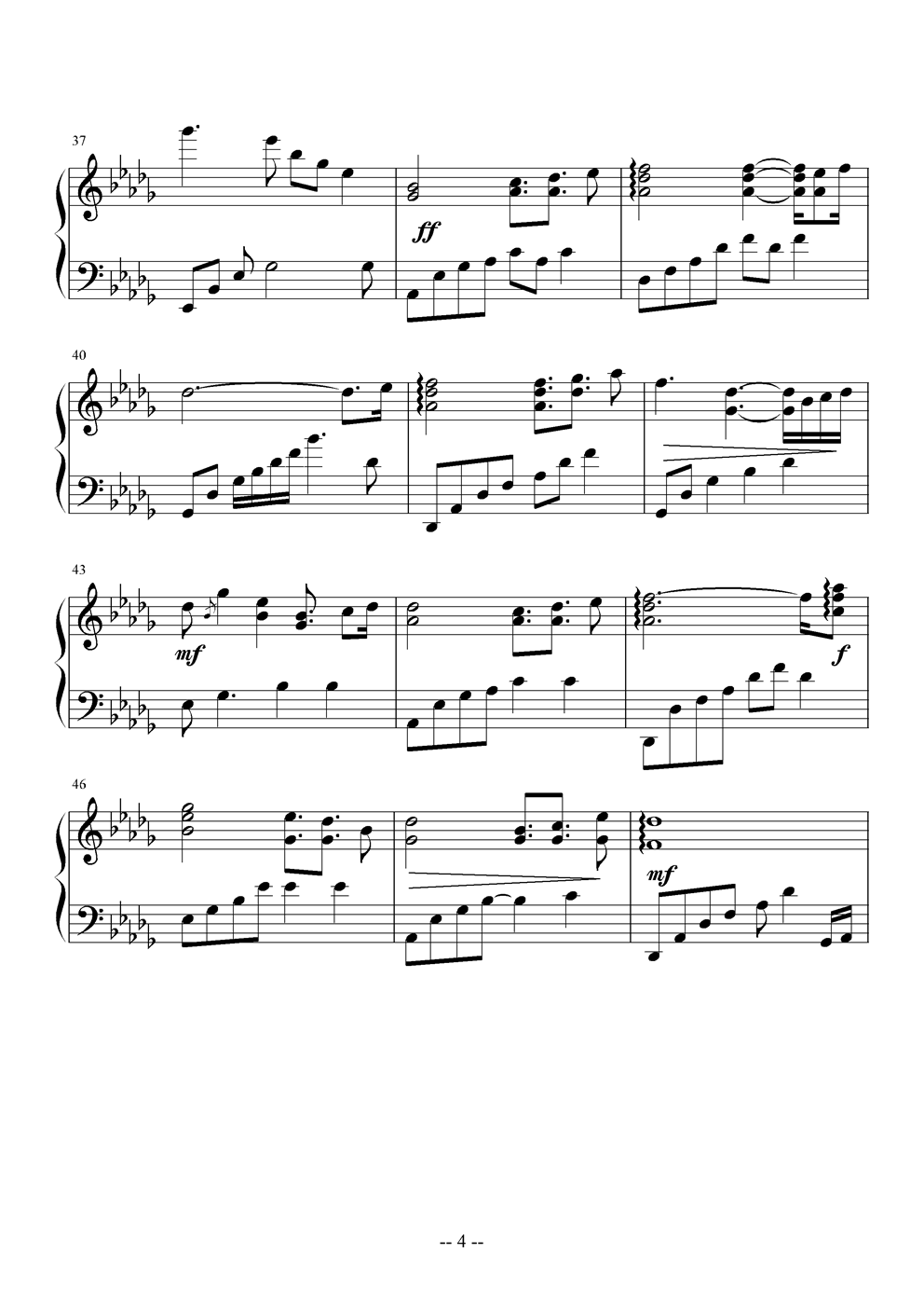 Rainy Sunday钢琴曲谱（图4）