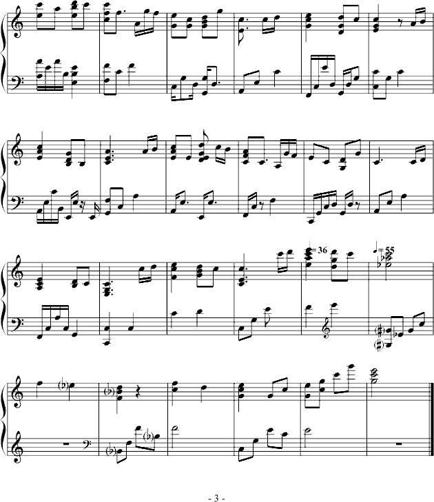 end theme钢琴曲谱（图3）