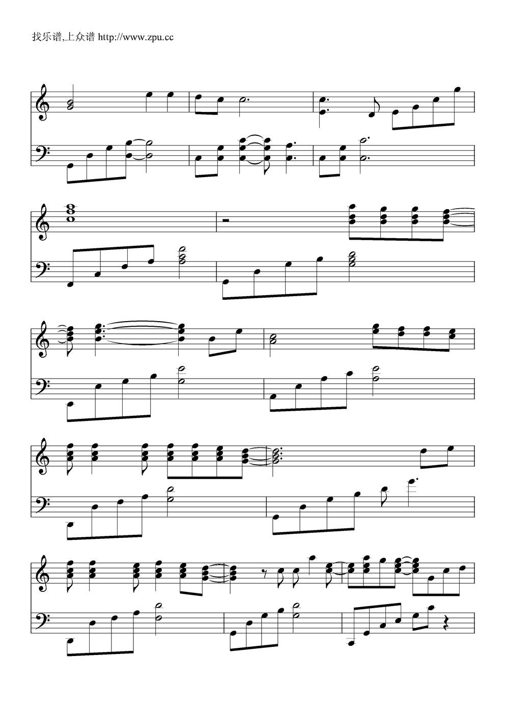 rain钢琴曲谱（图3）