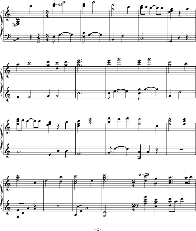 end theme钢琴曲谱（图2）