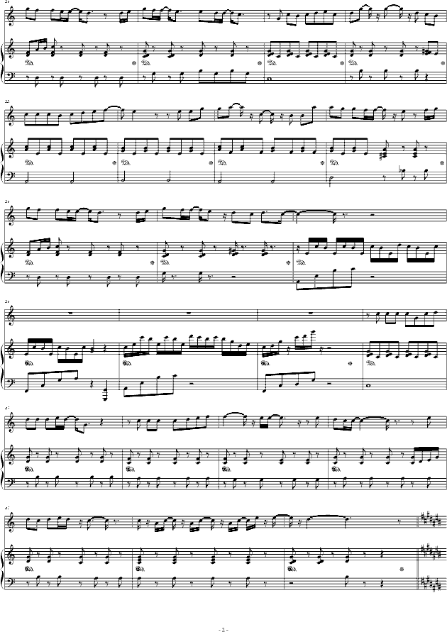 枫《原版和声》版钢琴曲谱（图2）