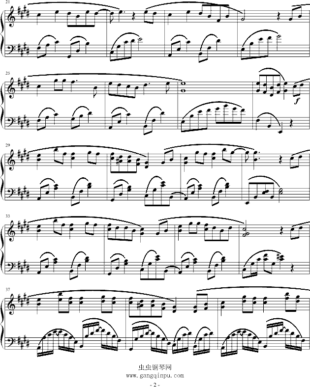 越单纯越幸福钢琴曲谱（图2）