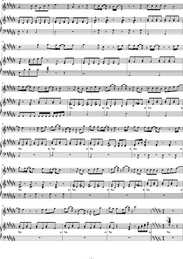 枫《原版和声》版钢琴曲谱（图3）