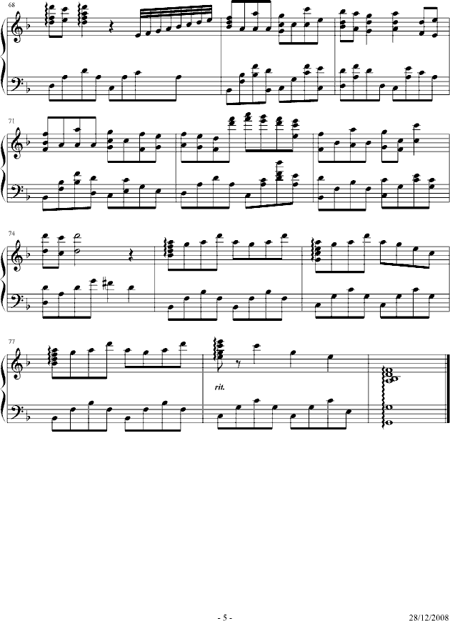 つないだ手にキスを-奏之曲钢琴曲谱（图5）