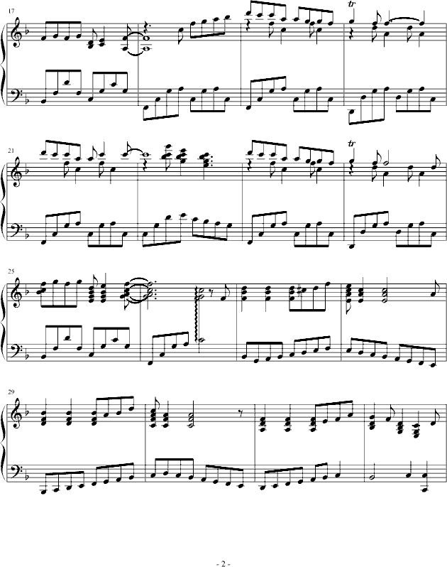 绿箭香口香糖－雨中旋律钢琴曲谱（图2）