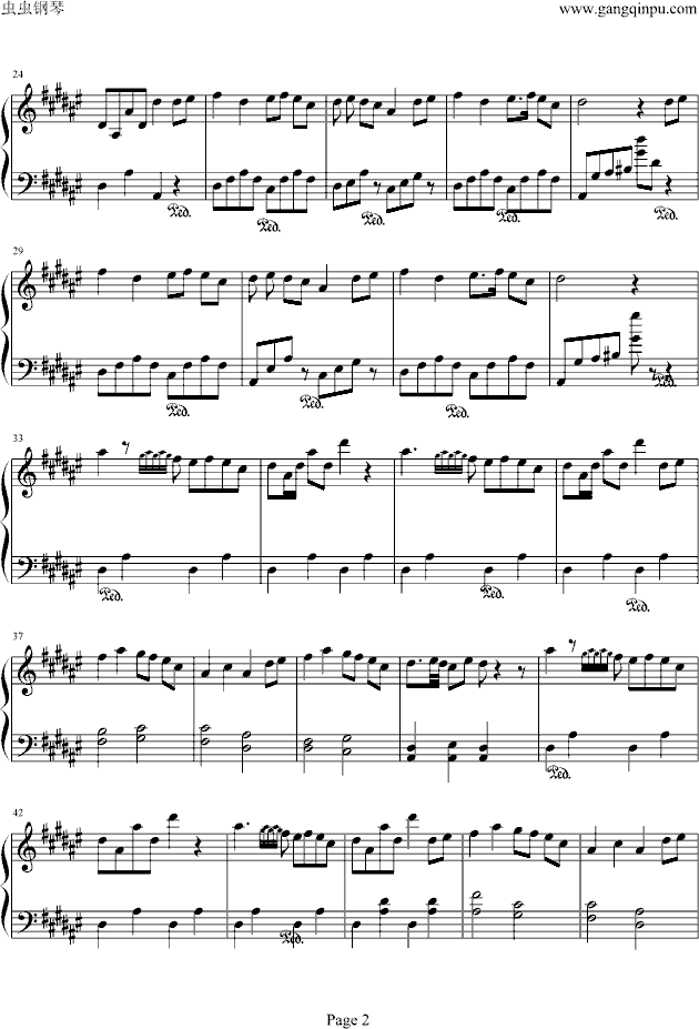 dance of fireflies钢琴曲谱（图2）
