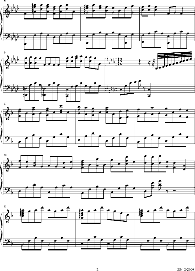 つないだ手にキスを-奏之曲钢琴曲谱（图2）