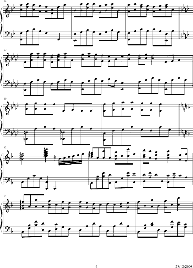 つないだ手にキスを-奏之曲钢琴曲谱（图4）