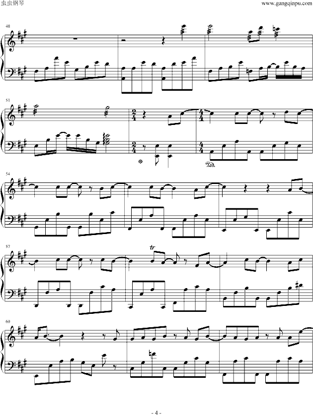轨迹钢琴曲谱（图4）