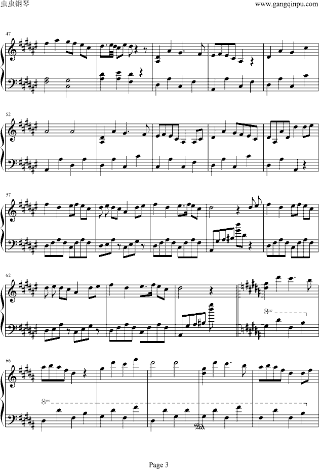 dance of fireflies钢琴曲谱（图3）