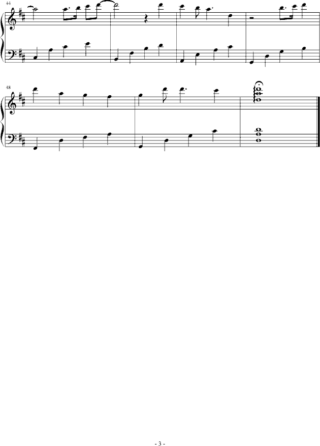Lucky star钢琴曲谱（图3）