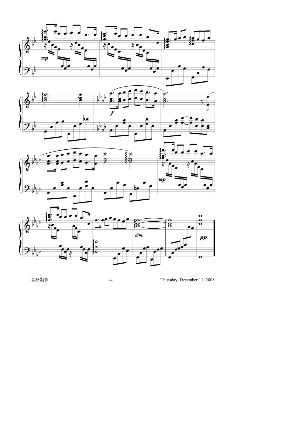 情网钢琴曲谱（图4）