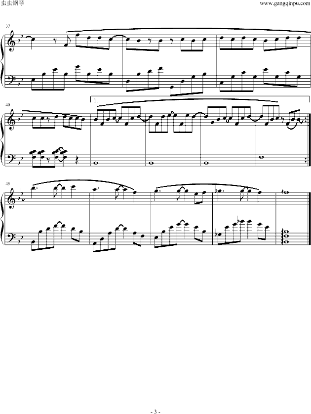 浪漫手机钢琴曲谱（图3）