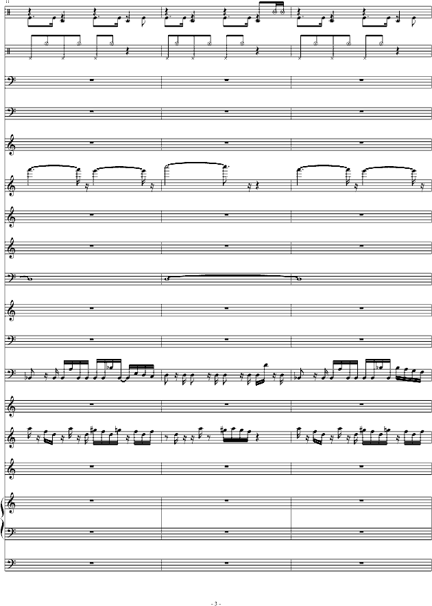 FC—恶魔城（总谱）钢琴曲谱（图3）