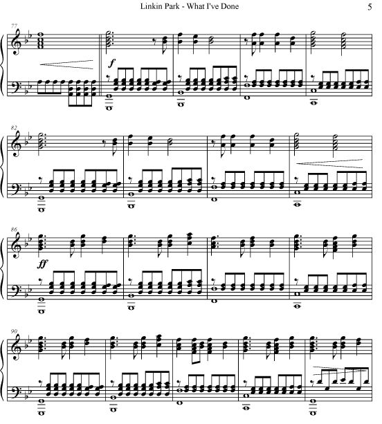 what I`ve done钢琴曲谱（图5）